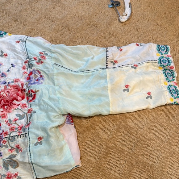 Embroidered Johnny Was Silk Kimono - Picture 11 of 13